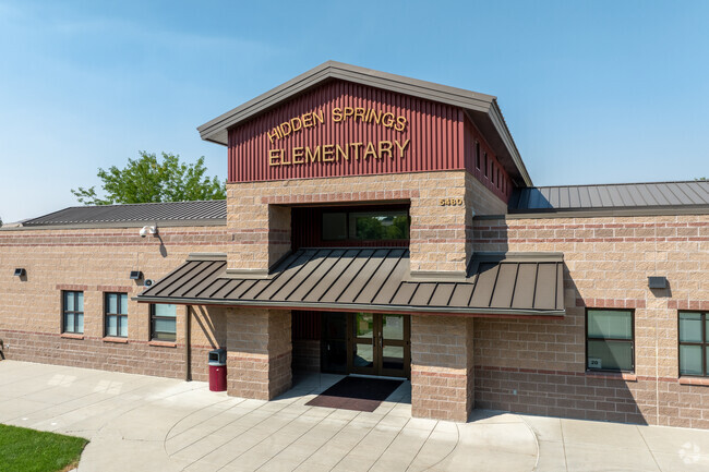 South entrance to Hidden Springs Elementary School.