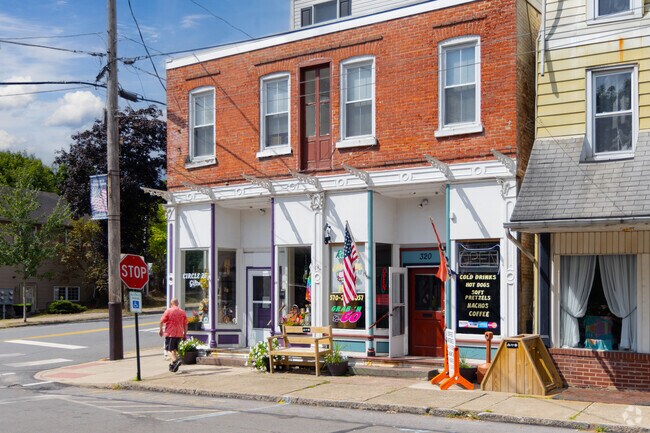 There are many local shops, such as Connie Job Beauty Salon, that run along Main St.