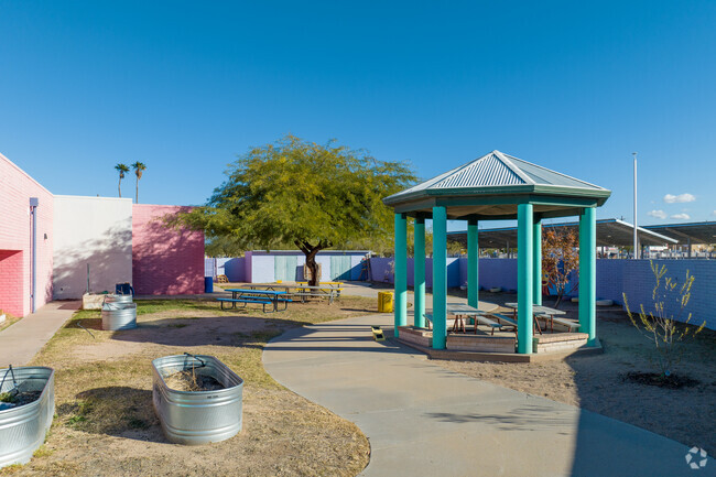 Students can enjoy learning about gardening at C. E. Rose K-8 school
