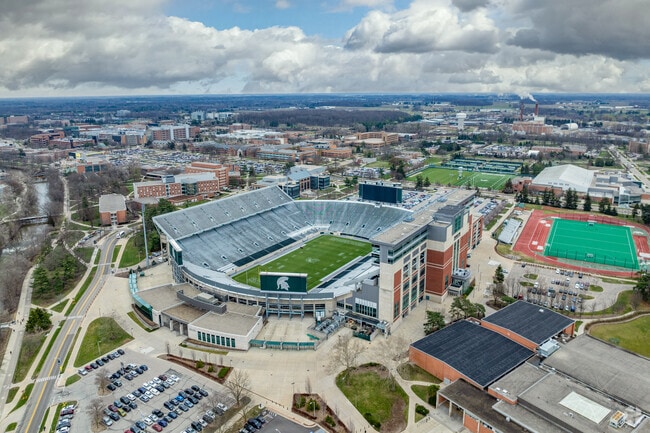 MSU's Spartan Stadium is located in East Lansing, minutes from Old Oakland.