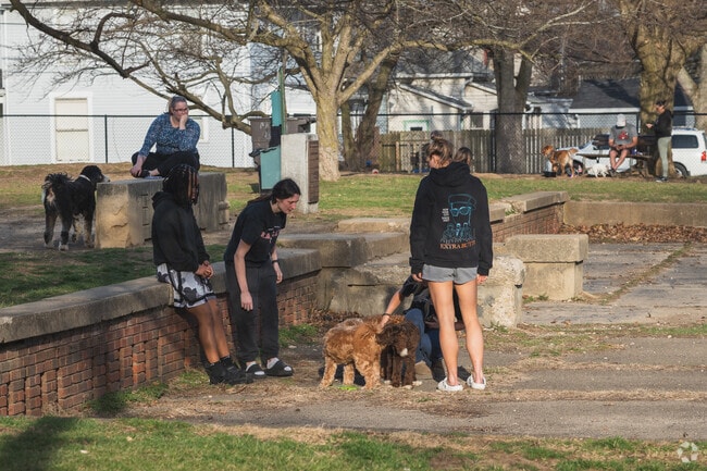 Many dog lovers in Cowing Park take their furry friends to exercise & socialize at nearby Emerson Dog Park.