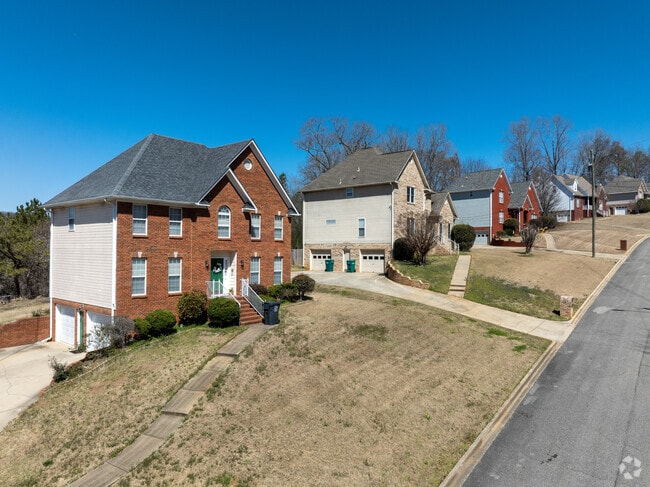 Pinson has a mix of different style home like these Traditional homes made in the 90s.