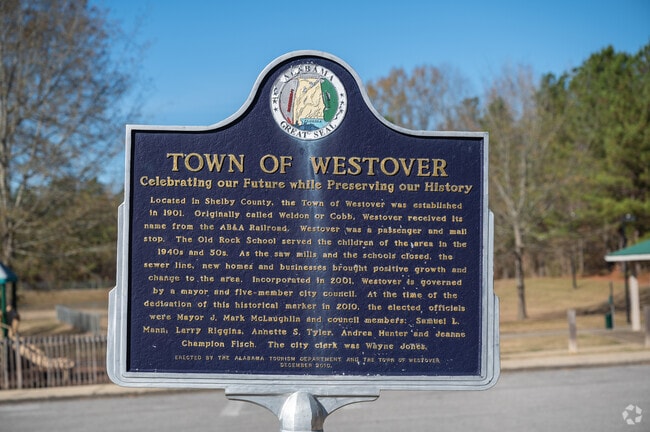 A local historic marker tells part of Westover's history.
