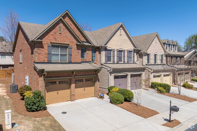 Newly built townhomes can be found in the Peachtree Corners neighborhood.