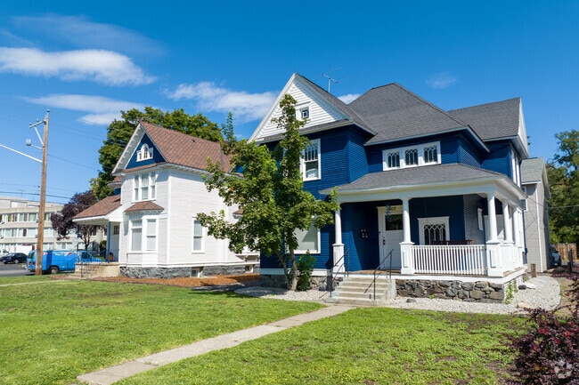 Victorian homes are situated within the Logan neighborhood.