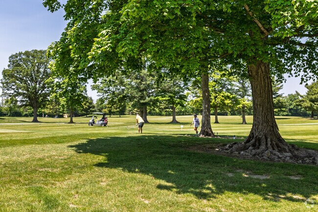 Albany residents enjoy a beautiful day on the course at the Albany Golf Club.