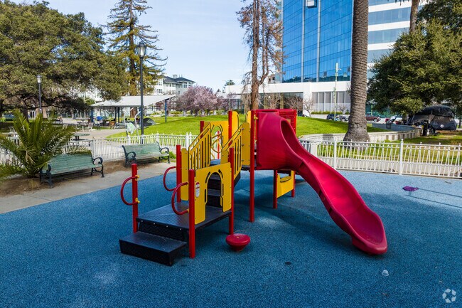 Old Oakland's Lafayette Square Park features a playground.