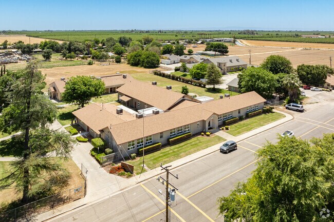 Armona Union Academy is surrounded by the farmland of the San Joaquin Valley.