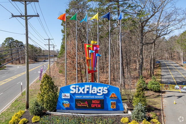 Six Flags Great Adventure in Jackson spans 510 acres of rides and attractions.