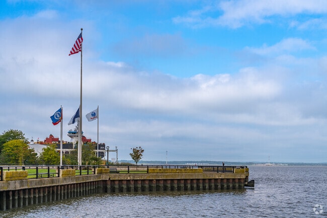 Delaware City is just to the east of Kirkwood and features scenic waterfront views.