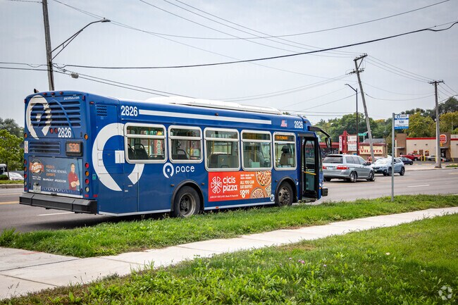 For public transportation in Light of the Community, use buses or trains from downtown Aurora.