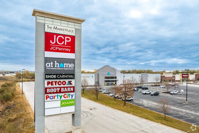 The Marketplace shopping center provides several different stores and restaurants.