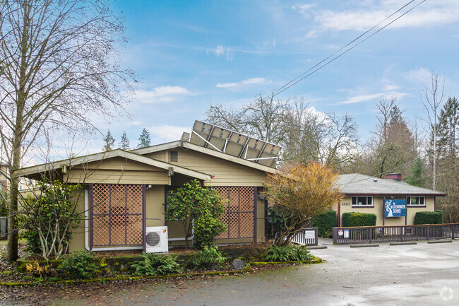 The Clearwater School is located within the Thrasher's Corner-Red Hawk neighborhood of Bothell.