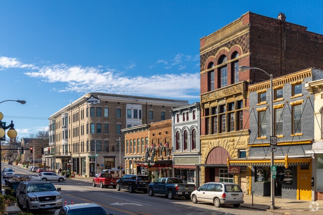 The Main Street in Winchester gives a small town feel with many locally owned businesses.