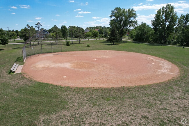 Students can play baseball and kickball during gym class at Olson Middle School.