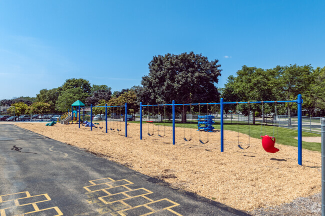 The playground at Johnston Elementary School awaits children at recess.