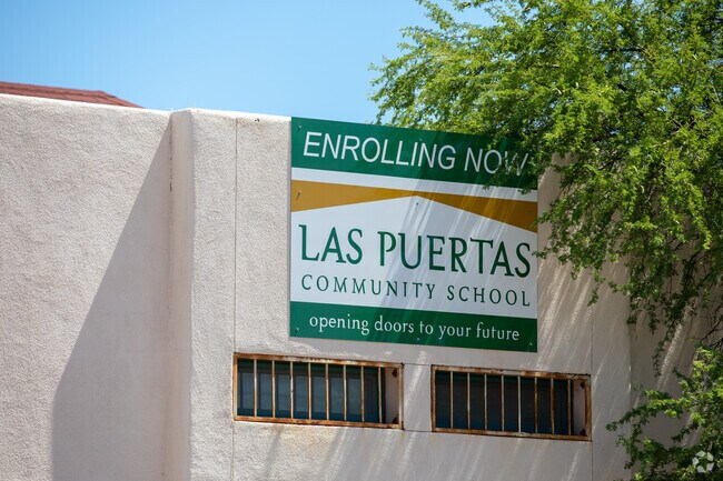 Las Puertas Community School is located off 37th Street in Tucson.