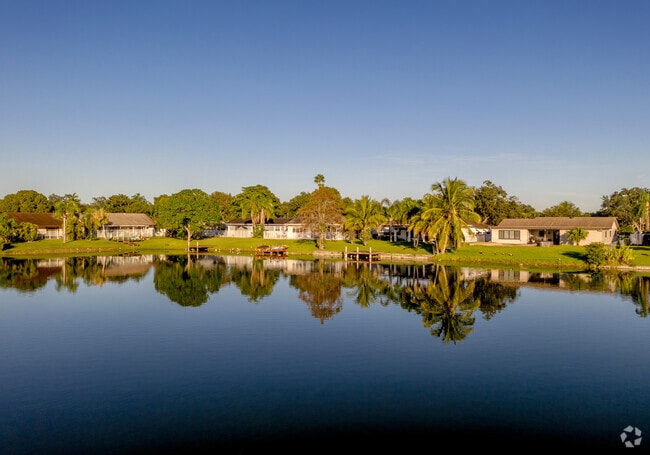 Waterfront ranch-style homes line the Flamingo Gardens neighborhood in Cooper City.