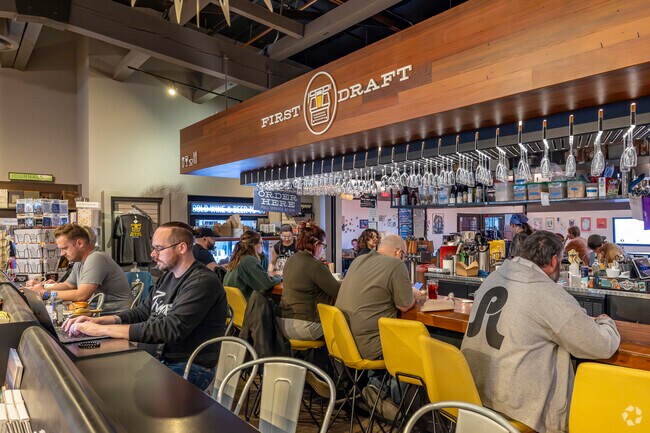 Get some work done with a tasty cold one at First Draft, located inside Changing Hands Bookstore, near Campus Vista.