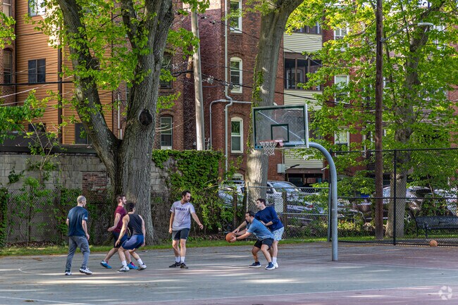 Enjoy some basketball with your friends at Waldstein Playground in Commonwealth.