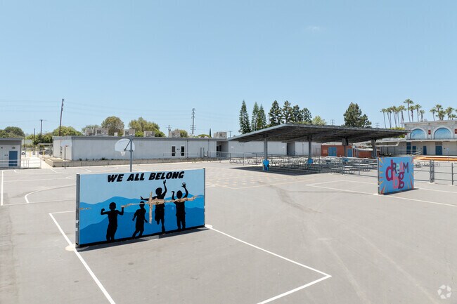 TeWinkle Middle School asphalt play area.