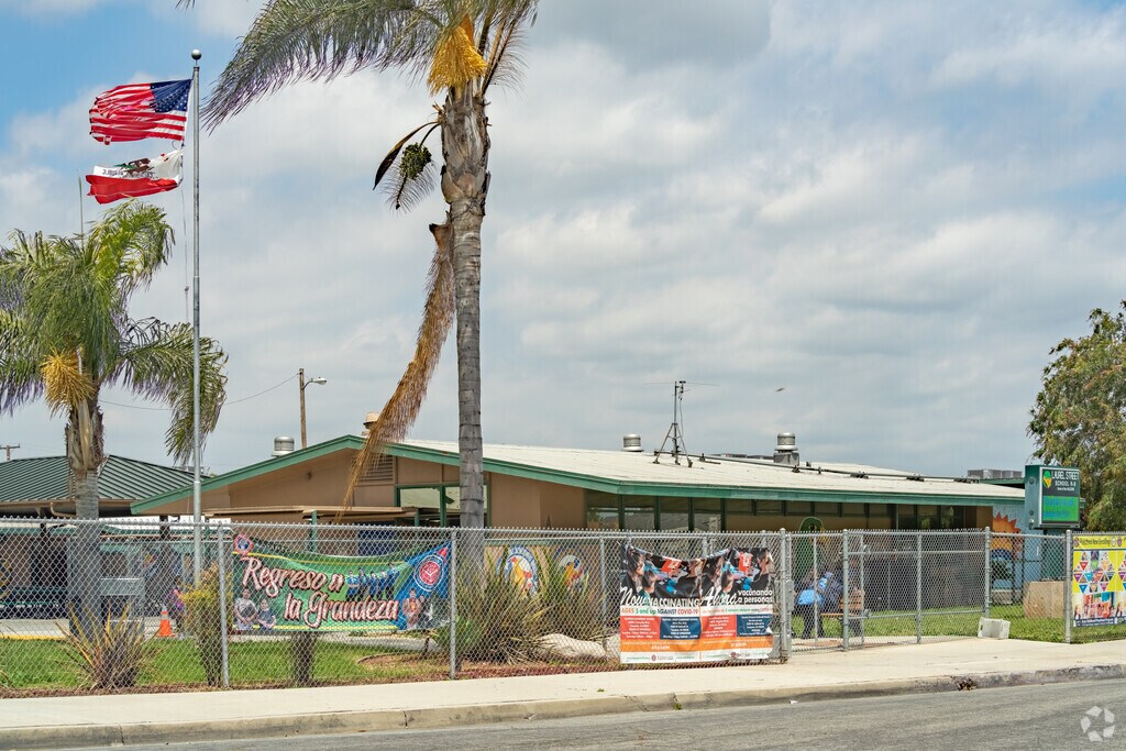 Laurel Street School in Compton has a large fence to ensure student safety.