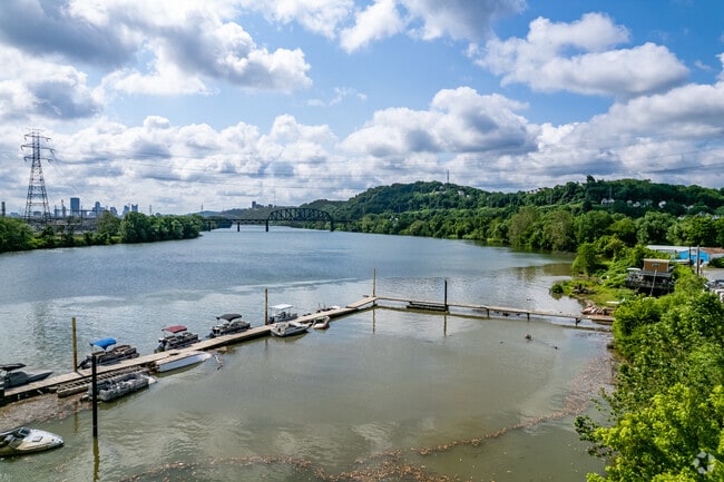 McKees Rocks is located in the Ohio River valley west of Pittsburgh.