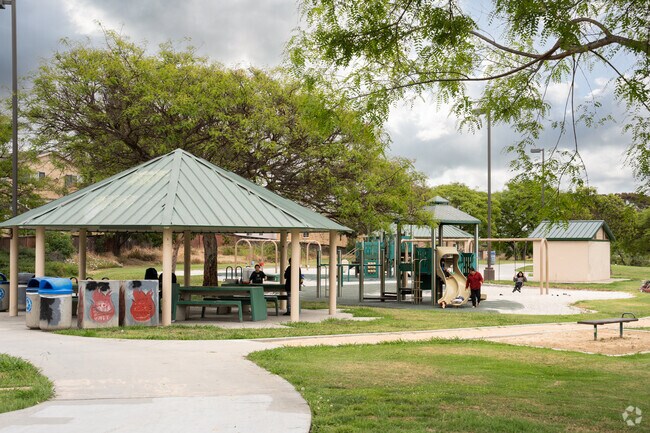 Public meeting spots at Dorothy Petway Park in Southcrest San Diego.