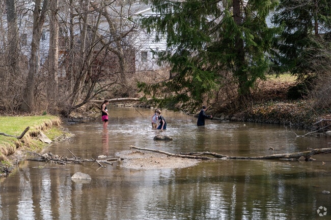 Kids enjoy playing in the water at Seltzer Park in Shelby, Ohio.