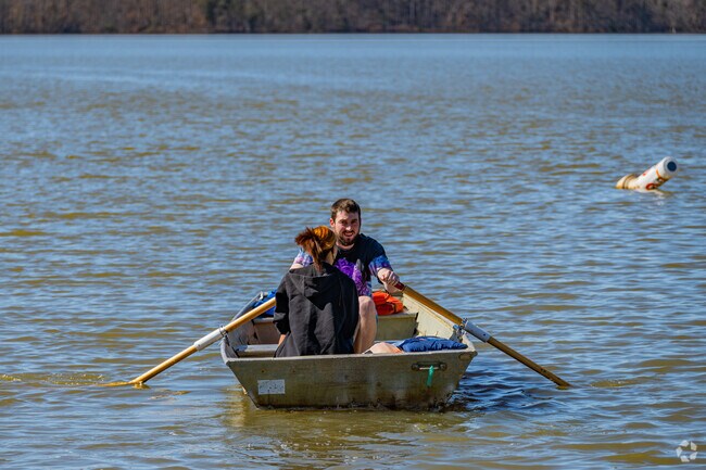 Couples from The Orchard can head to Lake Townsend for a romantic rowboat ride.