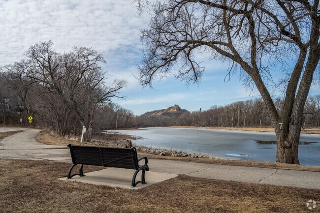 Enjoy a view of the Mississippi River from Colvill Park.
