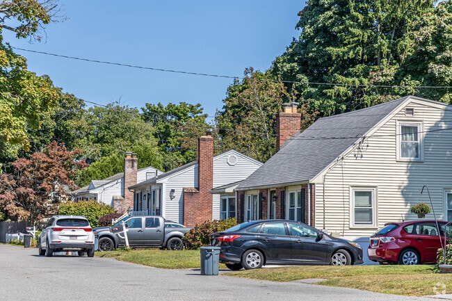 Cape Cod style homes with chimney's are common in the village of Walnut Hill.