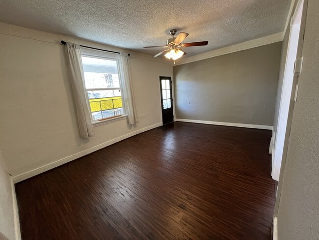 Front living space and front entry door