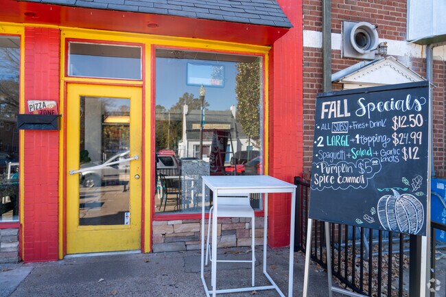 Shops and restaurants line the streets of Brook Road in Ginter Park.