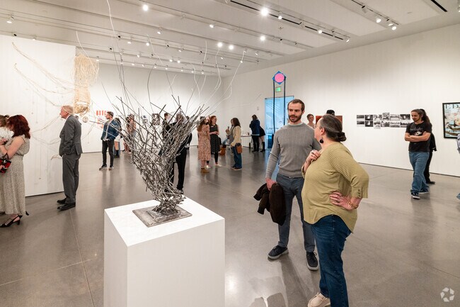 Metal sculptures can be found at the Sonder Visual Art Senior Expedition.