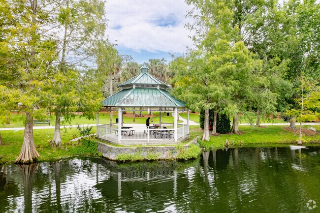 Lake Lily Park caters to picnics and event under their beautiful Gazebo.