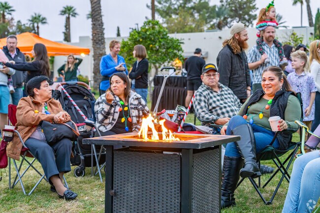 There are plenty of fires to stay warm by at the Holiday Nights in Lights in Litchfield.