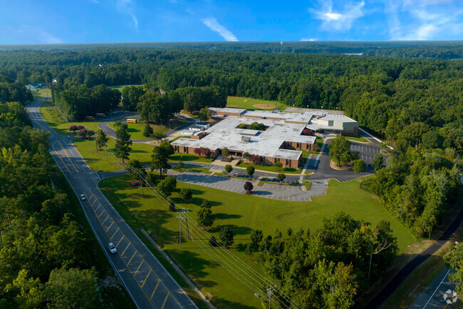 Aerial view of Swift Creek Middle School.