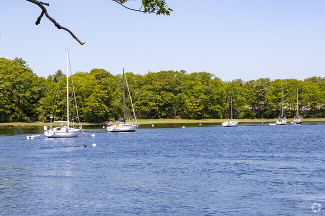 The mouth of the Saco River flows into the ocean near Fortunes Rocks.