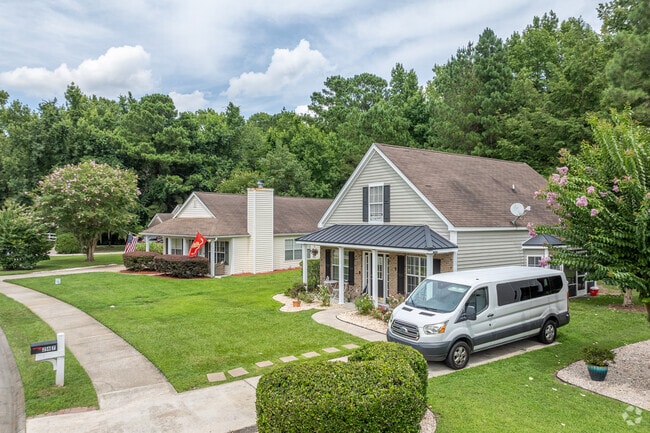 Traditional homes sit on large well manicured landscapes in The Farm at Buckwalter.