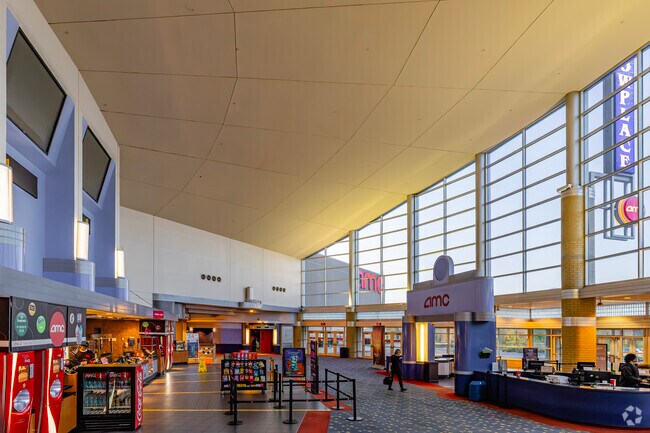 Cinephiles can catch new flicks at the AMC 16 just south of Sunnymede.