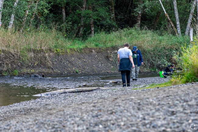 Walk, play, or picnic along the river at Pioneer Park.