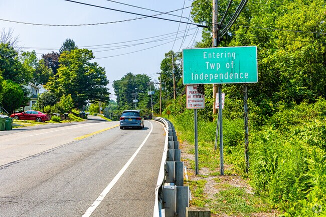 The Township of Independence sign welcomes visitors to this Warren County community.