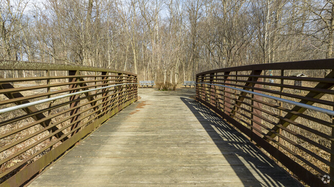 The walking bridge in St. Matthews Community Park is just one bridge in few parks nearby