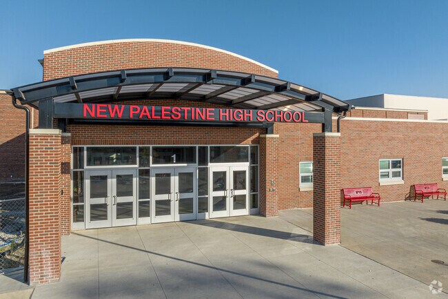New Palestine High School has 1,217 students in grades 9-12 with a student-teacher ratio of 17 to 1.