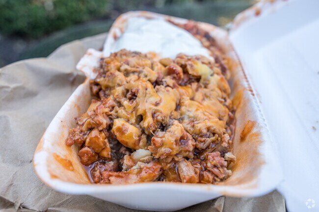 The Big Hank with the potato at Hank's Smoked Briskets has Crown Hill locals in love.