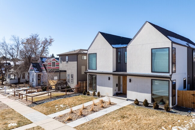 Modern contemporary homes are popping up all over Sunnyside in Denver, Colorado.