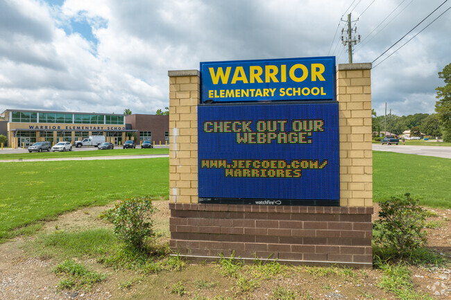Warrior Elementary School is located at 1921 Warrior Pkwy, Warrior, AL 35180.