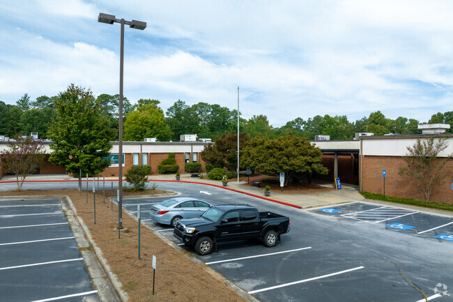 Shallowford Falls Elementary School entrance to the school.