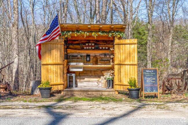 Farm stands in front of homes are a common sight in Scotland as residents sell their wares from their farm.